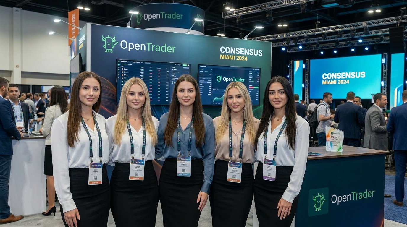 Open Trader booth — Consensus Miami 2024